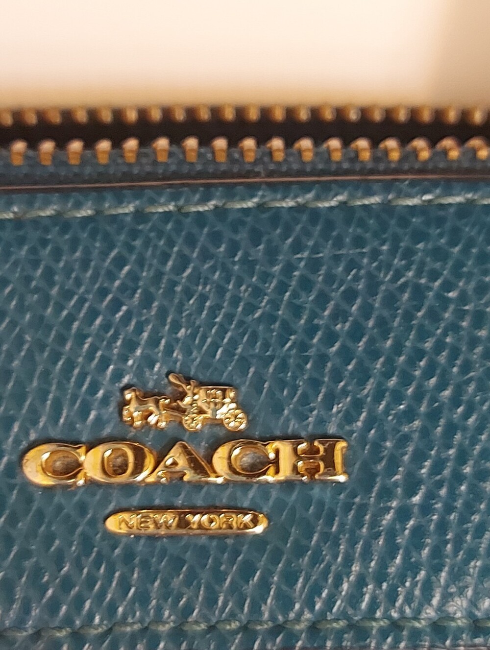 Coach Teal Pebble Leather Satchel - Coach Mini - Picture 4 of 10